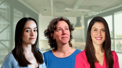 Three women, participants of the HeartCount webinar on team conflicts in hybrid work environment