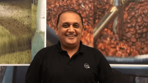 Mush Panjwani, founder of Coffee Wagera, as the guest in a webinar on how to build a business with happiness.