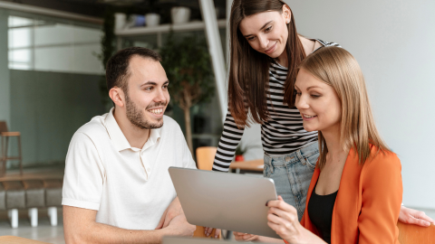 Employees working