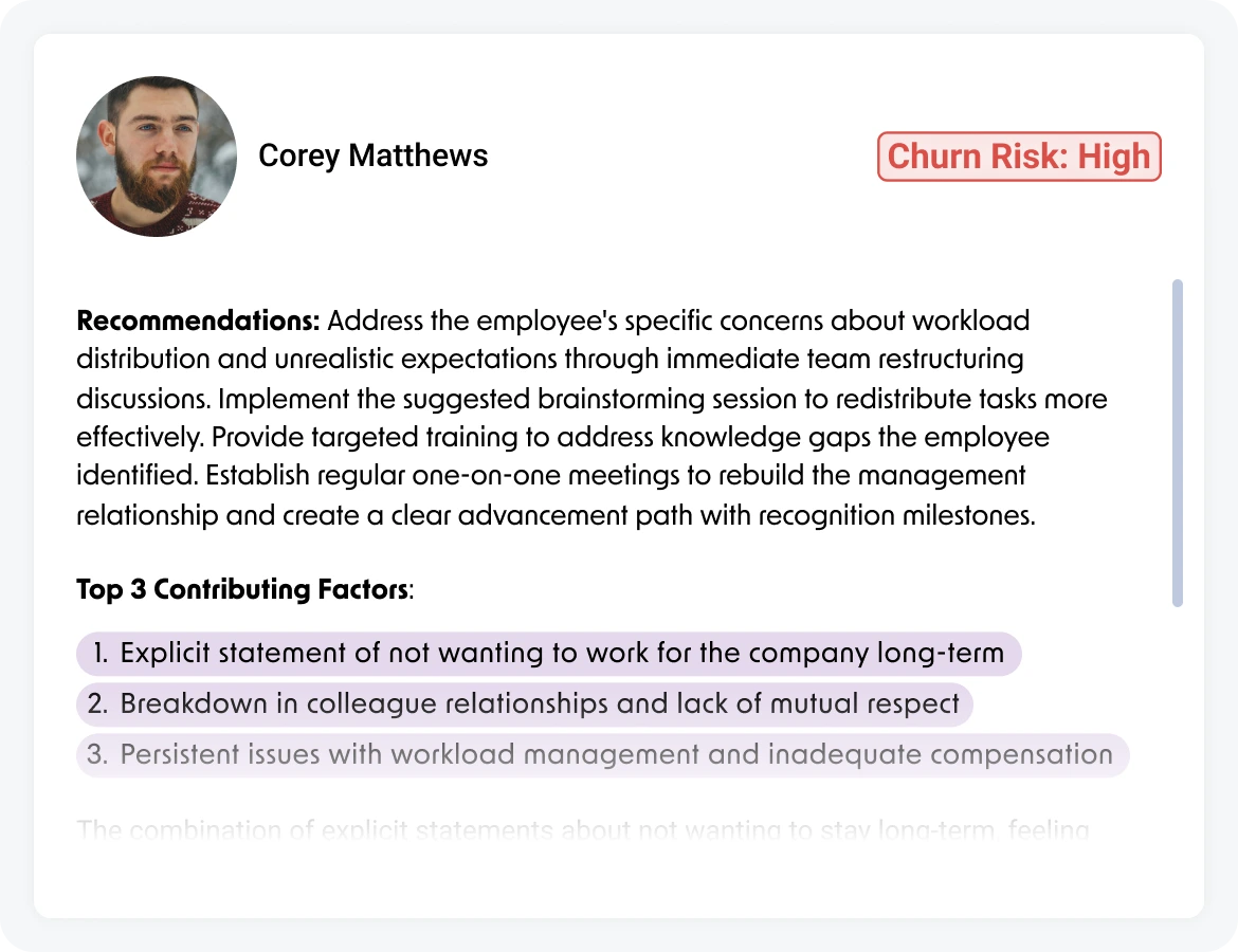 Churn Risk prediction in HeartCount