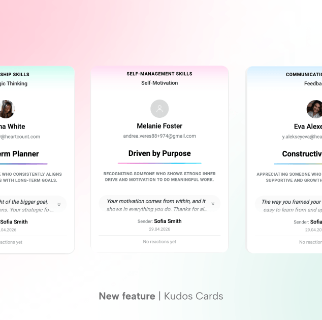 New feature in HeartCount: Kudos Cards