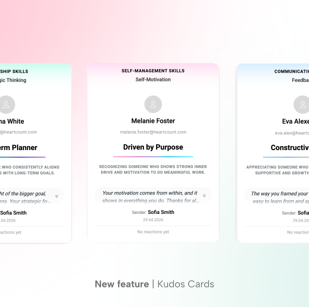New feature in HeartCount: Kudos Cards