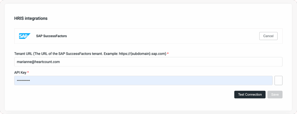 SAP HRIS Integration with HeartCount