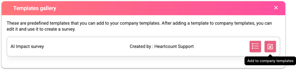 AI Impact Survey from Templates Gallery